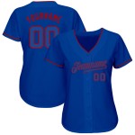 Maillot de baseball authentique personnalisé Royal Royal-Red Maillot de baseball authentique personnalisé Royal Royal-Red