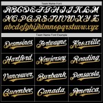 Maillot de baseball Gold authentique, blanc et noir délavé, personnalisé Maillot de baseball Gold authentique, blanc et noir délavé, personnalisé