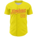 Maillot de baseball 3D Radio authentique rose clair, actif, jaune Vaunsart, personnalisé Maillot de baseball 3D Radio authentique rose clair, actif, jaune Vaunsart, personnalisé