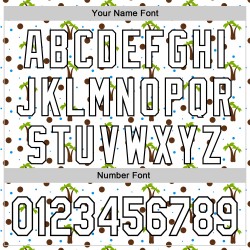 Maillot de baseball 3D Arbre Noir Blanc Hawaï Tropical Authentique Personnalisé Palm Maillot de baseball 3D Arbre Noir Blanc Hawaï Tropical Authentique Personnalisé Palm