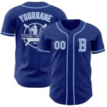 Maillot de baseball personnalisé bleu royal et blanc, authentique et léger Maillot de baseball personnalisé bleu royal et blanc, authentique et léger