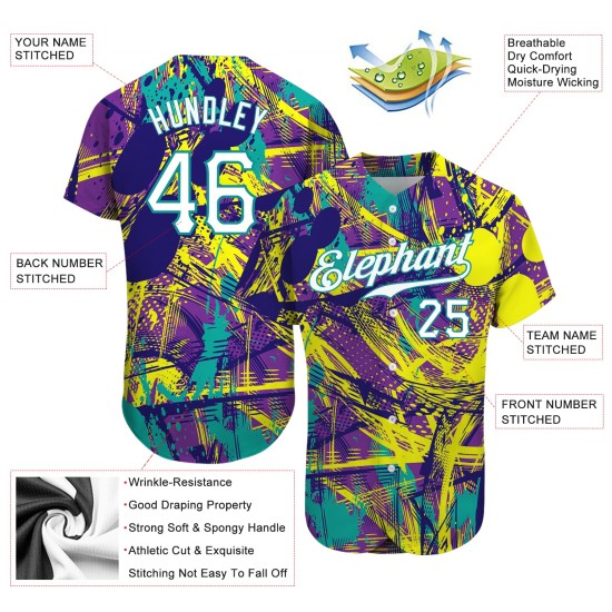 Maillot personnalisé Graffiti motif authentique blanc-bleu sarcelle 3D Urban Baseball abstrait Maillot personnalisé Graffiti motif authentique blanc-bleu sarcelle 3D Urban Baseball abstrait