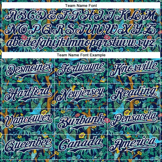 Maillot de baseball 3D Hawaii Tropical authentique bleu marine et blanc, motif Jungle Bird Maillot de baseball 3D Hawaii Tropical authentique bleu marine et blanc, motif Jungle Bird