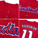 Maillot de baseball personnalisé rouge-royal authentique Maillot de baseball personnalisé rouge-royal authentique