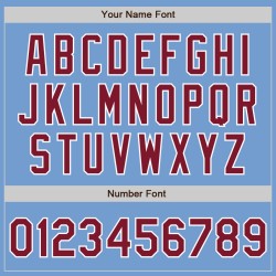 Maillot de baseball léger personnalisé, cramoisi-blanc, bleu authentique Maillot de baseball léger personnalisé, cramoisi-blanc, bleu authentique