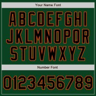 Maillot de baseball personnalisé noir-orange vert authentique Maillot de baseball personnalisé noir-orange vert authentique