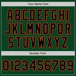 Maillot de baseball personnalisé noir-orange vert authentique Maillot de baseball personnalisé noir-orange vert authentique