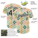Maillot de baseball Harlequin Emi 3D noir et blanc crème abeille, authentique, Starbursts, personnalisé Maillot de baseball Harlequin Emi 3D noir et blanc crème abeille, authentique, Starbursts, personnalisé