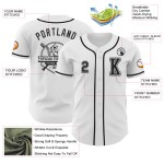 Maillot de baseball personnalisé authentique noir et blanc Maillot de baseball personnalisé authentique noir et blanc