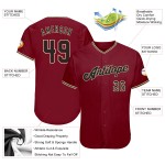 Maillot de baseball personnalisé Crimson Cream Black-City Authentic Maillot de baseball personnalisé Crimson Cream Black-City Authentic