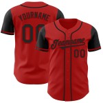 Maillot de baseball personnalisé Two Black Authentic Red Maillot de baseball personnalisé Two Black Authentic Red