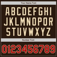 Maillot de baseball authentique marron rouge-crème personnalisé Maillot de baseball authentique marron rouge-crème personnalisé