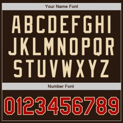 Maillot de baseball authentique marron rouge-crème personnalisé Maillot de baseball authentique marron rouge-crème personnalisé