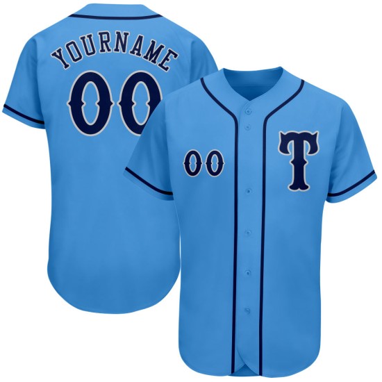 Maillot de baseball bleu marine et gris authentique Powder Maillot de baseball bleu marine et gris authentique Powder