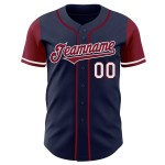 Maillot de baseball authentique bicolore bleu marine, cramoisi et blanc Maillot de baseball authentique bicolore bleu marine, cramoisi et blanc