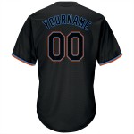Maillot de baseball noir en maille côtelée, personnalisé, bleu rétro, noir poudre, authentique Maillot de baseball noir en maille côtelée, personnalisé, bleu rétro, noir poudre, authentique