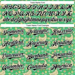 Maillot de baseball 3D Meadow Geese authentique vert Emi noir-blanc personnalisé Maillot de baseball 3D Meadow Geese authentique vert Emi noir-blanc personnalisé