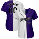 Maillot de baseball personnalisé à la mode, blanc authentique, noir et gris Maillot de baseball personnalisé à la mode, blanc authentique, noir et gris