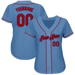 Maillot de baseball authentique rouge-bleu marine personnalisé léger Maillot de baseball authentique rouge-bleu marine personnalisé léger