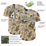 Maillot de baseball tropical 3D crème blanc-noir personnalisé Plant City et authentique Hawaii, motif flamant rose Maillot de baseball tropical 3D crème blanc-noir personnalisé Plant City et authentique Hawaii, motif flamant rose