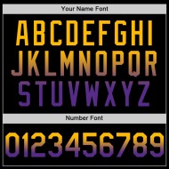 Maillot de baseball personnalisé délavé, noir, doré et violet Maillot de baseball personnalisé délavé, noir, doré et violet