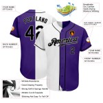 Maillot de baseball personnalisé à la mode, blanc authentique, noir et gris Maillot de baseball personnalisé à la mode, blanc authentique, noir et gris