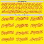 Maillot de baseball 3D Radio authentique rose clair, actif, jaune Vaunsart, personnalisé Maillot de baseball 3D Radio authentique rose clair, actif, jaune Vaunsart, personnalisé