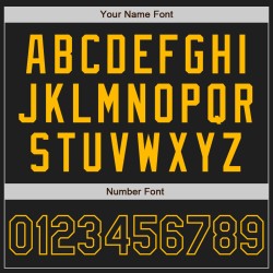 Maillot de baseball doré et noir, ton authentique, personnalisé deux Maillot de baseball doré et noir, ton authentique, personnalisé deux