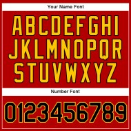 Maillot de baseball à rayures fines, doré, rouge, noir et doré, personnalisé et authentique Maillot de baseball à rayures fines, doré, rouge, noir et doré, personnalisé et authentique