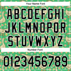 Maillot de baseball 3D Meadow Geese authentique vert Emi noir-blanc personnalisé Maillot de baseball 3D Meadow Geese authentique vert Emi noir-blanc personnalisé