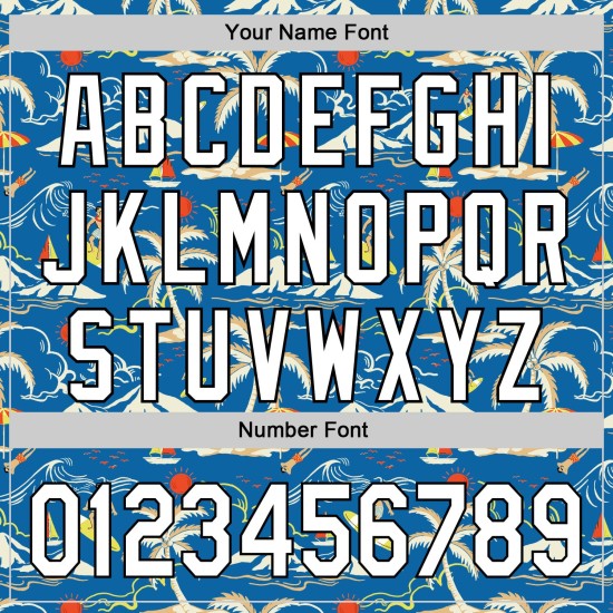 Maillot de baseball personnalisé Tree Beach Tropical Island Palm, blanc-noir, 3D Hawaii, bleu authentique Maillot de baseball personnalisé Tree Beach Tropical Island Palm, blanc-noir, 3D Hawaii, bleu authentique