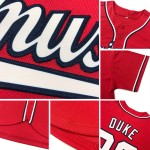 Maillot de baseball authentique bleu marine-rouge ancien or personnalisé Maillot de baseball authentique bleu marine-rouge ancien or personnalisé