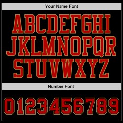 Maillot de baseball rouge et ancien personnalisé, authentique, doré et noir