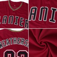 Maillot de baseball personnalisé Crimson Cream Black-City Authentic Maillot de baseball personnalisé Crimson Cream Black-City Authentic