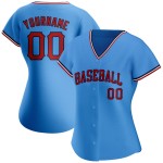 Maillot de baseball authentique rouge et bleu marine personnalisé Maillot de baseball authentique rouge et bleu marine personnalisé