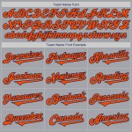 Maillot de baseball personnalisé authentique orange-bleu marine deux gris Maillot de baseball personnalisé authentique orange-bleu marine deux gris