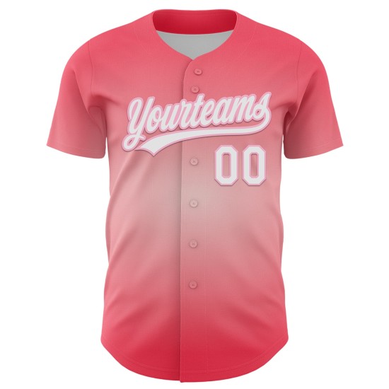 Coeur personnalisé moyen Saint-Valentin 3D rose blanc-lumière Jersey Baseball Day Authentic Love Pink Coeur personnalisé moyen Saint-Valentin 3D rose blanc-lumière Jersey Baseball Day Authentic Love Pink