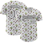 Maillot de baseball 3D Arbre Noir Blanc Hawaï Tropical Authentique Personnalisé Palm Maillot de baseball 3D Arbre Noir Blanc Hawaï Tropical Authentique Personnalisé Palm