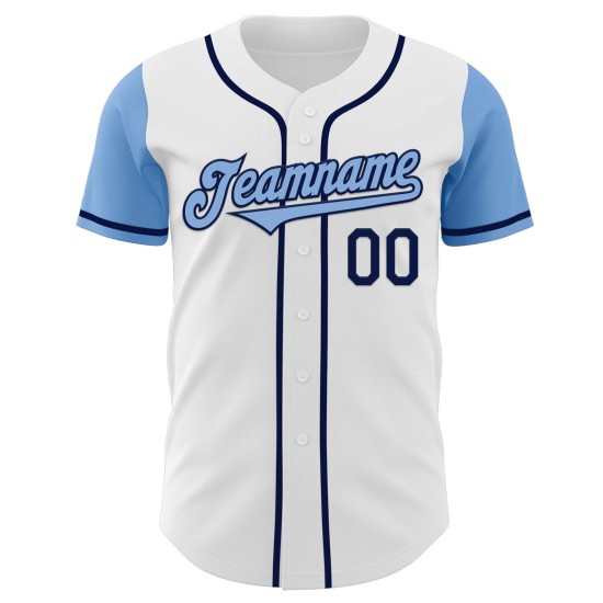 Maillot de baseball bleu marine et blanc authentique de couleur claire, deux modèles personnalisés Maillot de baseball bleu marine et blanc authentique de couleur claire, deux modèles personnalisés