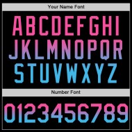 Maillot de baseball bleu personnalisé, noir délavé, authentique, rose-ciel Maillot de baseball bleu personnalisé, noir délavé, authentique, rose-ciel