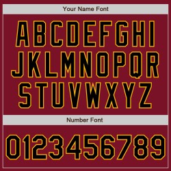 Maillot de baseball personnalisé noir et or, deux tons cramoisis authentiques Maillot de baseball personnalisé noir et or, deux tons cramoisis authentiques