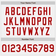 Maillot de baseball blanc authentique rouge ton deux personnalisé Maillot de baseball blanc authentique rouge ton deux personnalisé