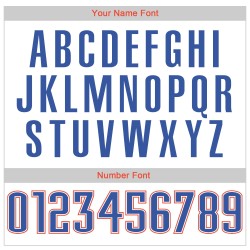 Maillot de baseball blanc en tricot côtelé authentique et personnalisé, bleu marine et orange Maillot de baseball blanc en tricot côtelé authentique et personnalisé, bleu marine et orange