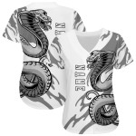 Maillot de baseball 3D Snake blanc authentique personnalisé blanc-noir Maillot de baseball 3D Snake blanc authentique personnalisé blanc-noir