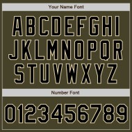 Maillot de baseball personnalisé à deux tons, authentique Salute, olive, noir et crème Maillot de baseball personnalisé à deux tons, authentique Salute, olive, noir et crème