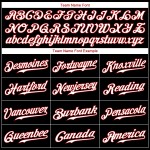 Maillot de baseball authentique rouge-blanc noir personnalisé Maillot de baseball authentique rouge-blanc noir personnalisé